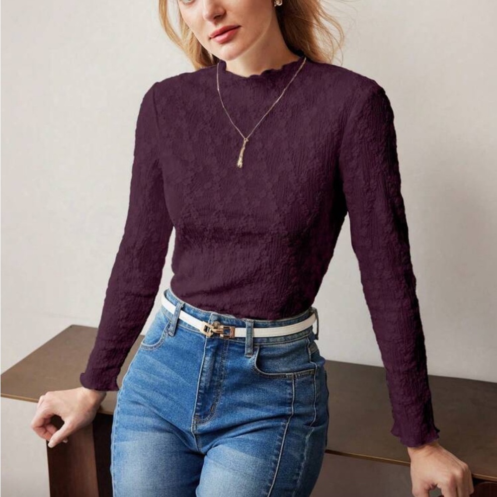 MOTF Deep Purple Long Sleeve Top